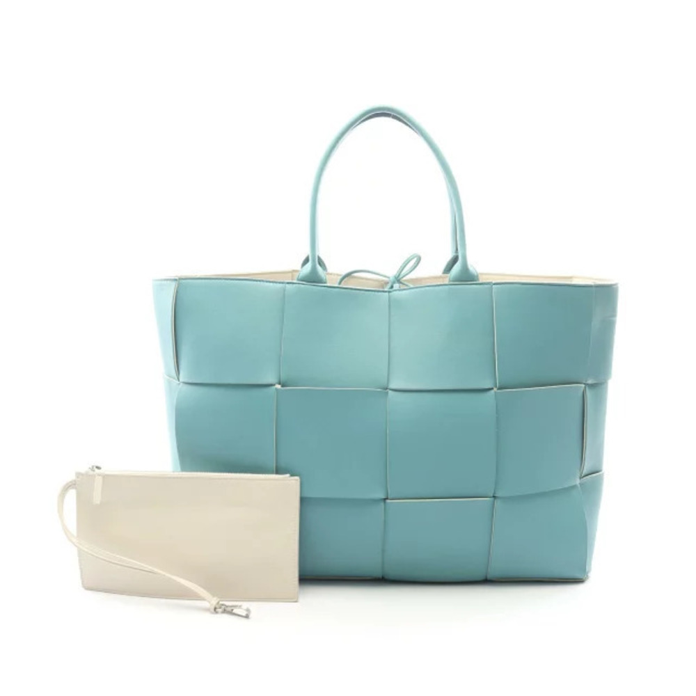 Bottega Veneta THE ARCO TOTE Intrecciato Bag Leather Blue